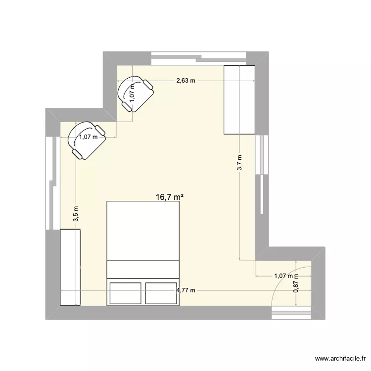MA ROOOOOM. Floor plan with 
