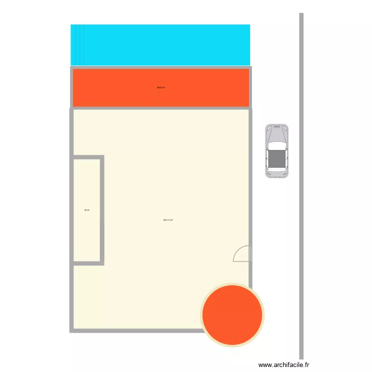 option 1 Nativa. Floor plan with 3 Rooms and 256 m²