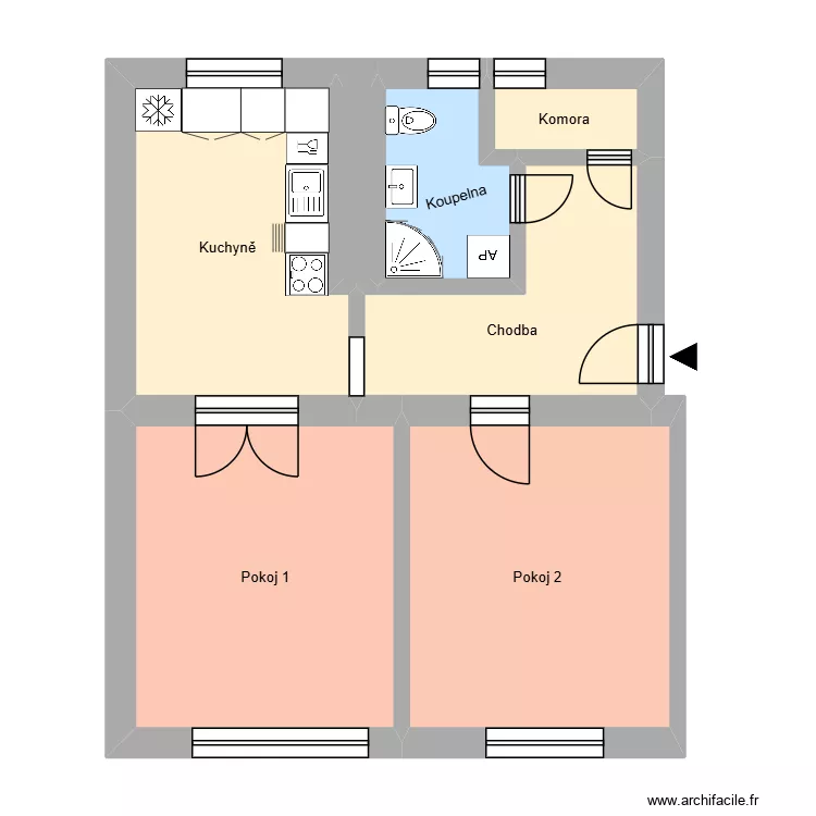 V parku 149, byt 8. Floor plan with 11  and 177 m²