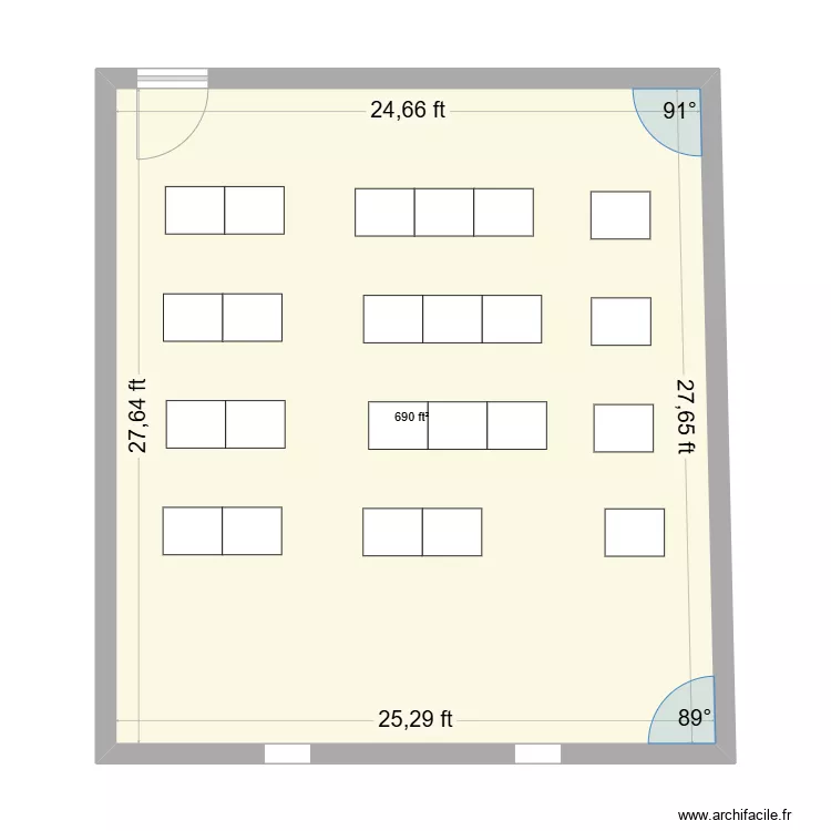 math classroom. Floor plan with 