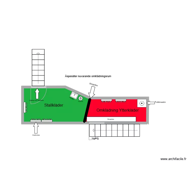 &Auml;spes&auml;ter Nuvarande. Floor plan with 2  and 7 m²