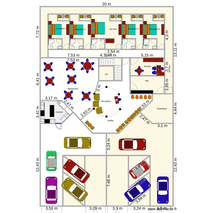 amenagement rdc rumonge v2. Floor plan with 0 room and 0 m2
