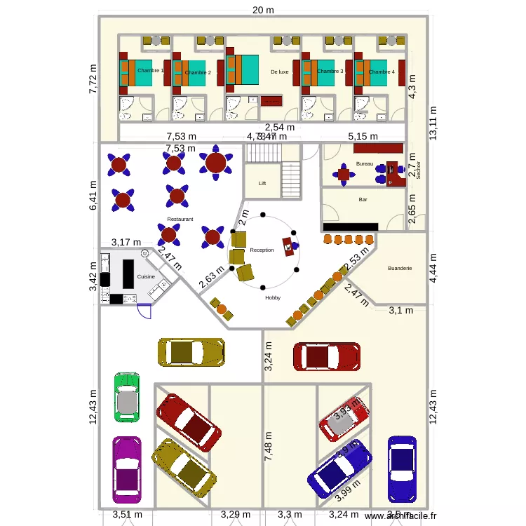 amenagement rdc rumonge v2. Floor plan with 