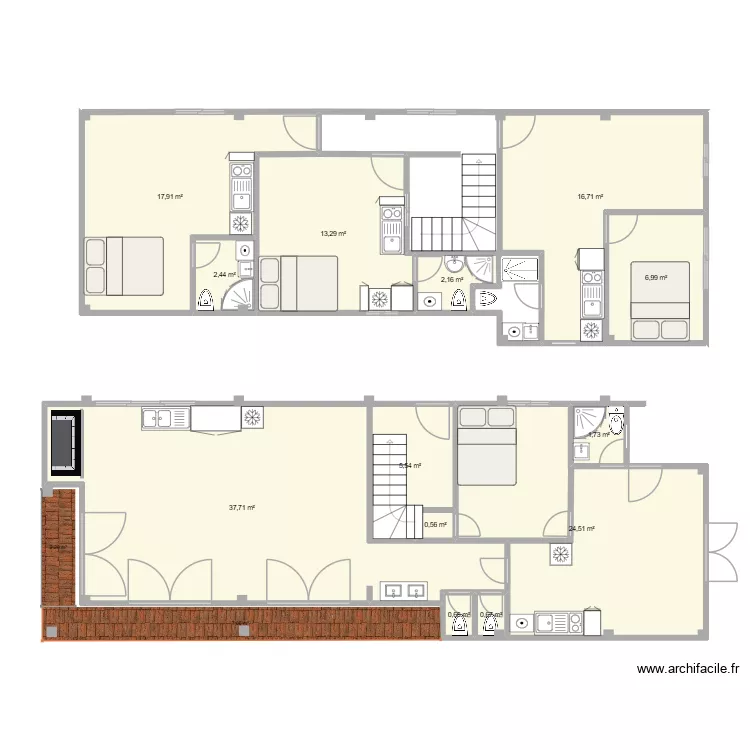Pilar apartamentos2. Floor plan with 13 Rooms and 131 m² Pilar apartamentos2. Floor plan with 13 Rooms and 131 m²