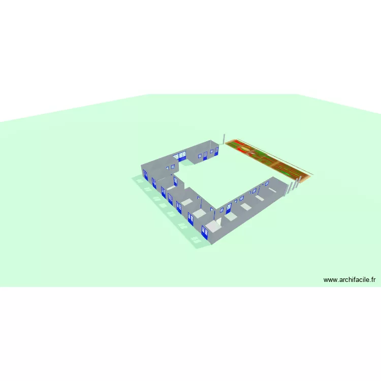 single rooms and shops 1. Floor plan with 12  and 118 m²