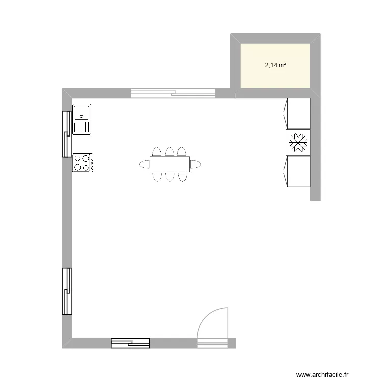 casa. Floor plan with 1  and 2 m²