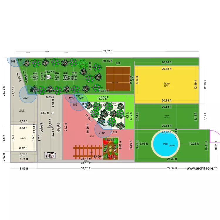 Backyard - Grass Back Area. Floor plan with 