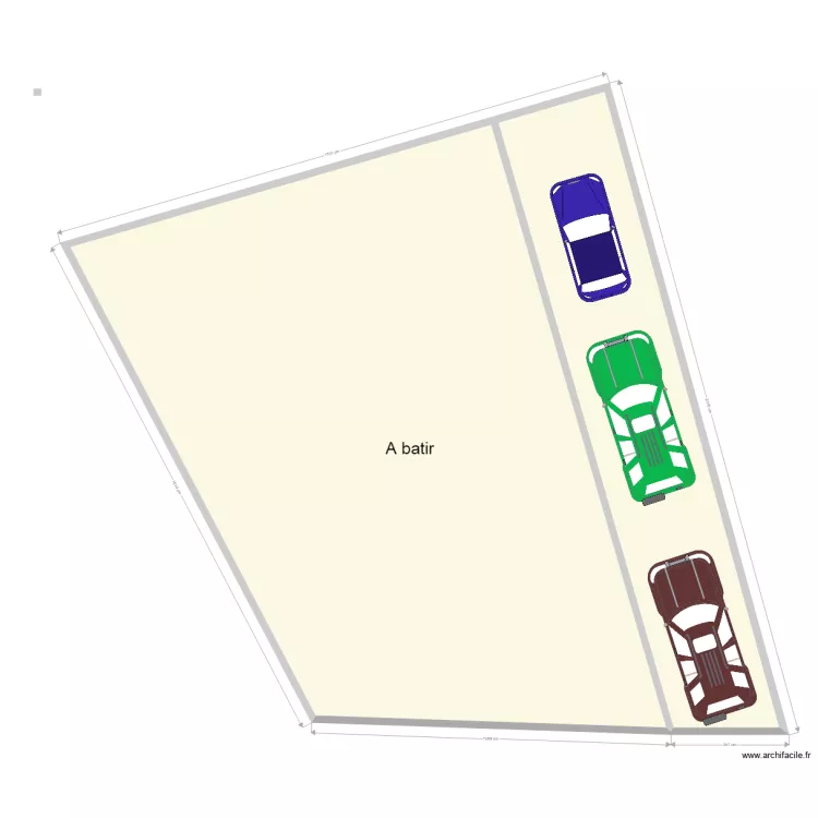 Terrain &agrave; batir. Floor plan with 
