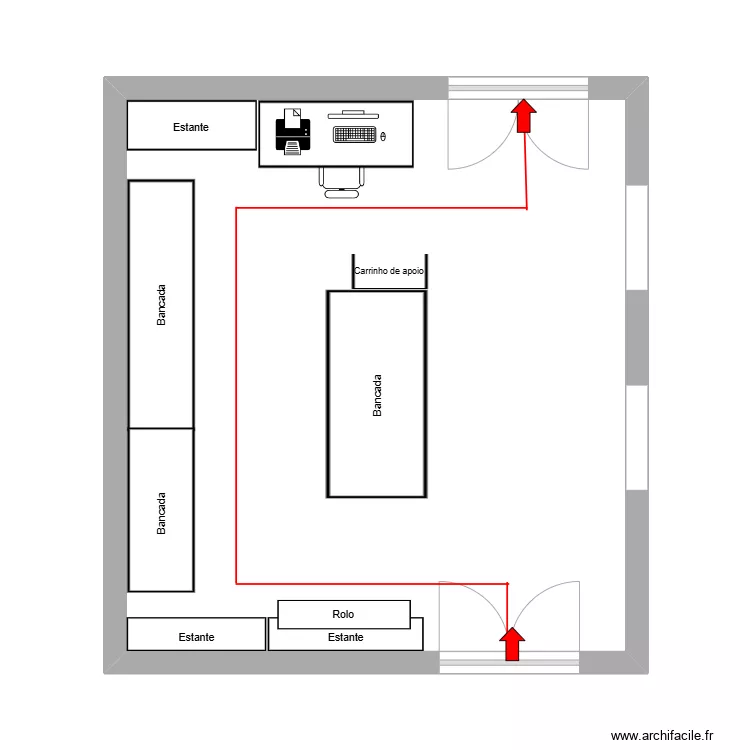Expedi&ccedil;&atilde;o. Floor plan with 