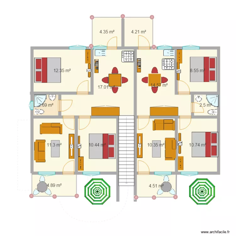 draft1 rdc carama surface. Floor plan with 