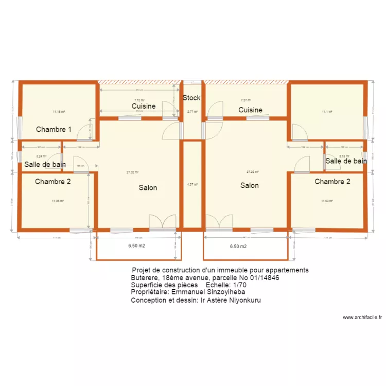 musalac superficie des pi&egrave;ces. Floor plan with 
