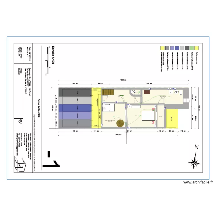 Am&eacute;nagement cave j&eacute;flo electricit&eacute;. Floor plan with 