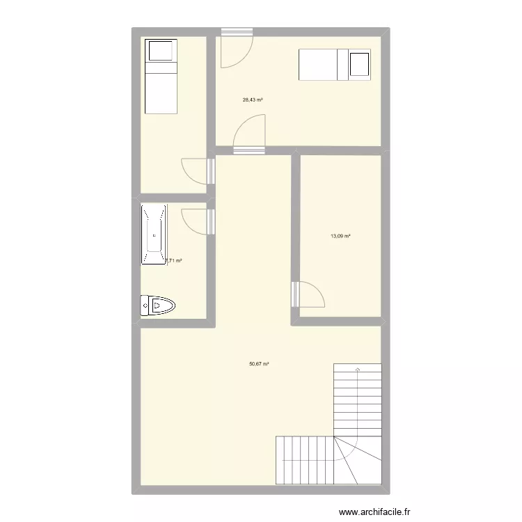 plan 1. Floor plan with 