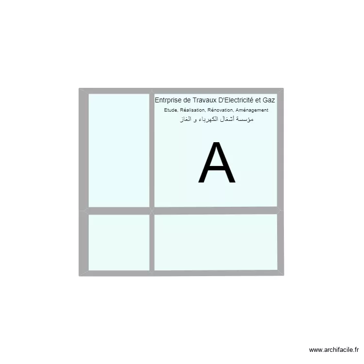 vitrine du bureau. Floor plan with 