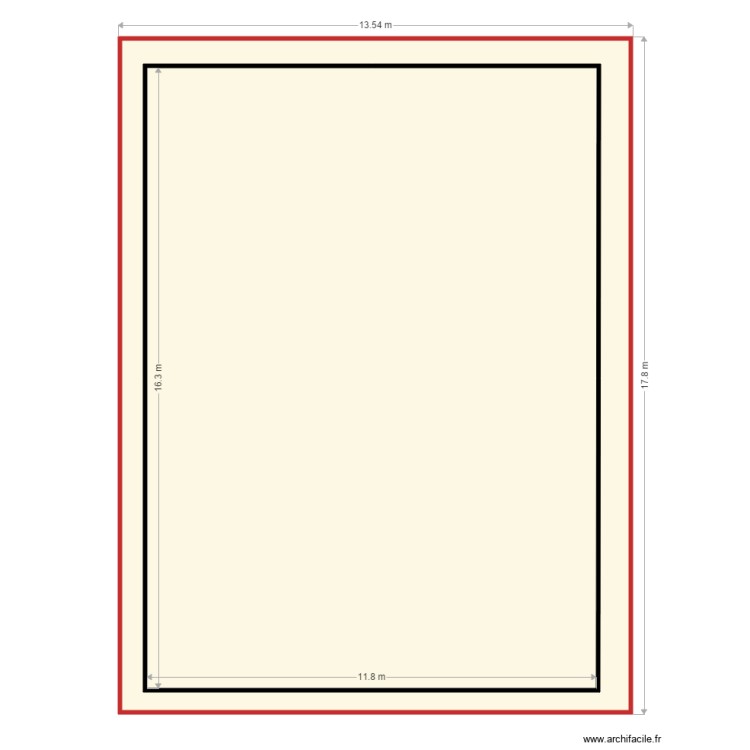 premier hangar vue en plan. Floor plan with 0 room and 0 m2