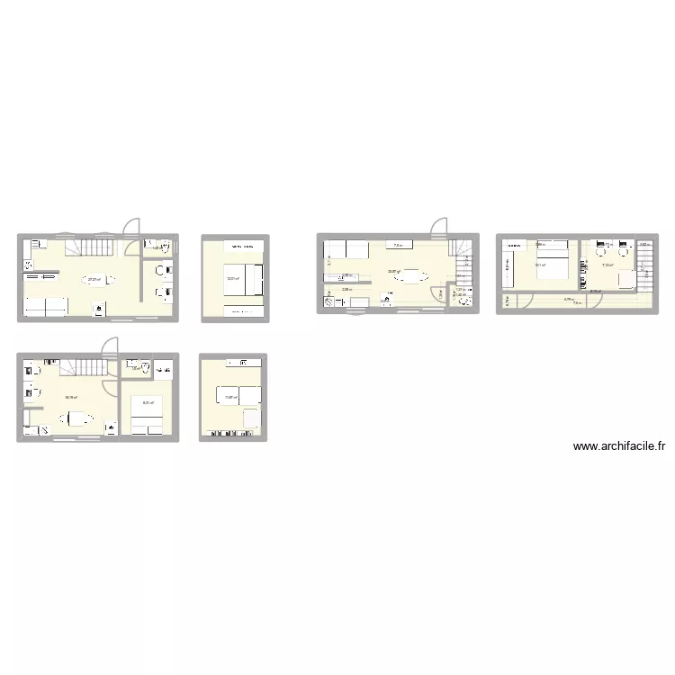 gab nico petit. Floor plan with 12 rooms and 131 m²