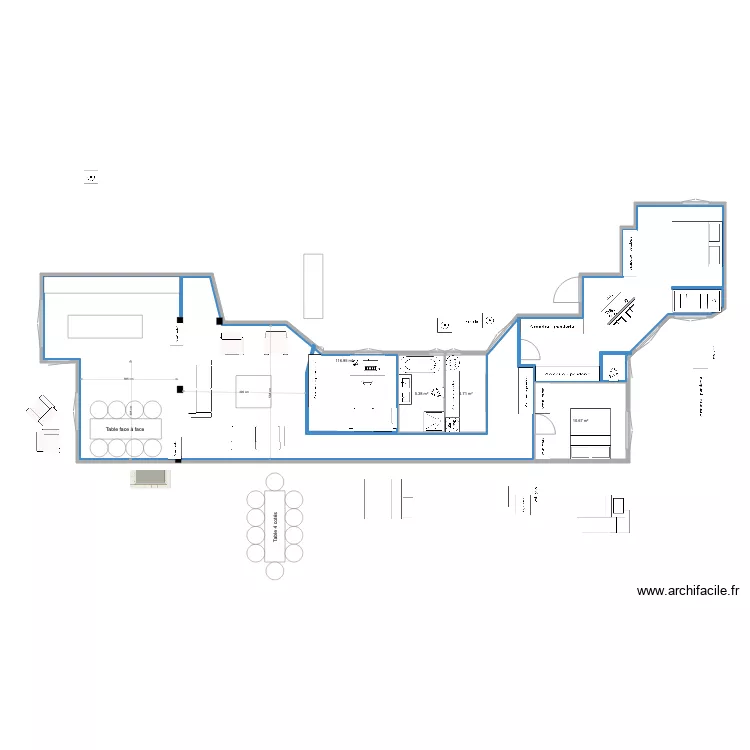 ferraz 54 2 habitaciones y despacho. Floor plan with 