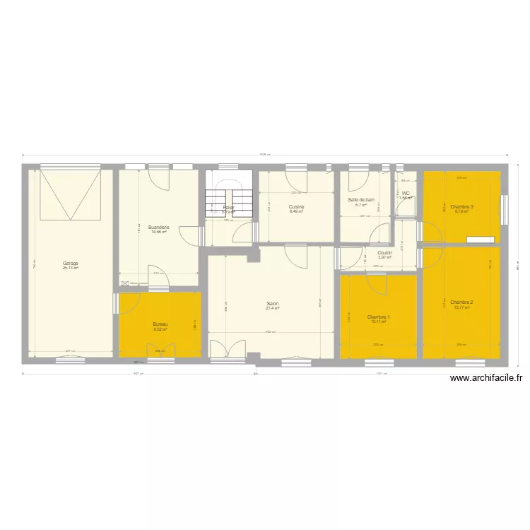Chic à Chic RDC Existant. Floor plan with Chic à Chic RDC Existant. Floor plan with