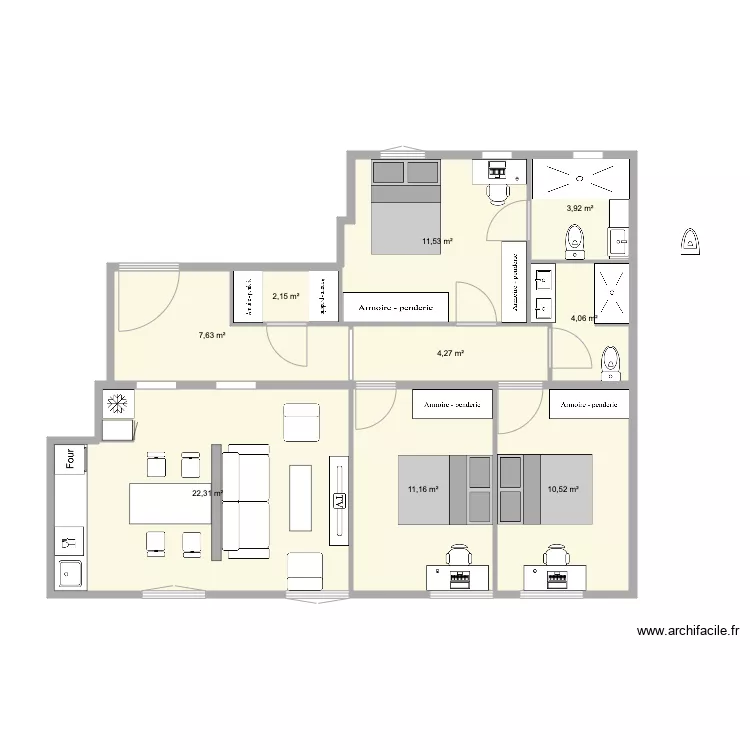 alonso cano 13 ene 22. Floor plan with 