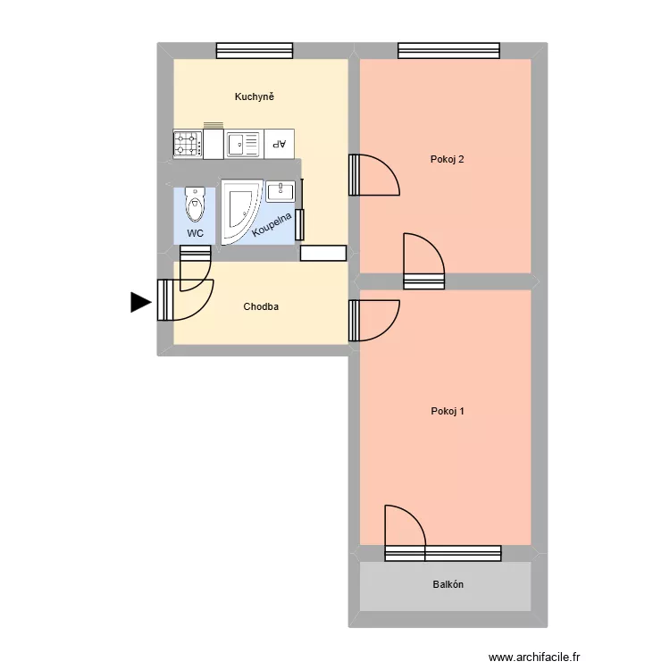 Slezsk&aacute; 771, byt 10. Floor plan with 12  and 175 m²