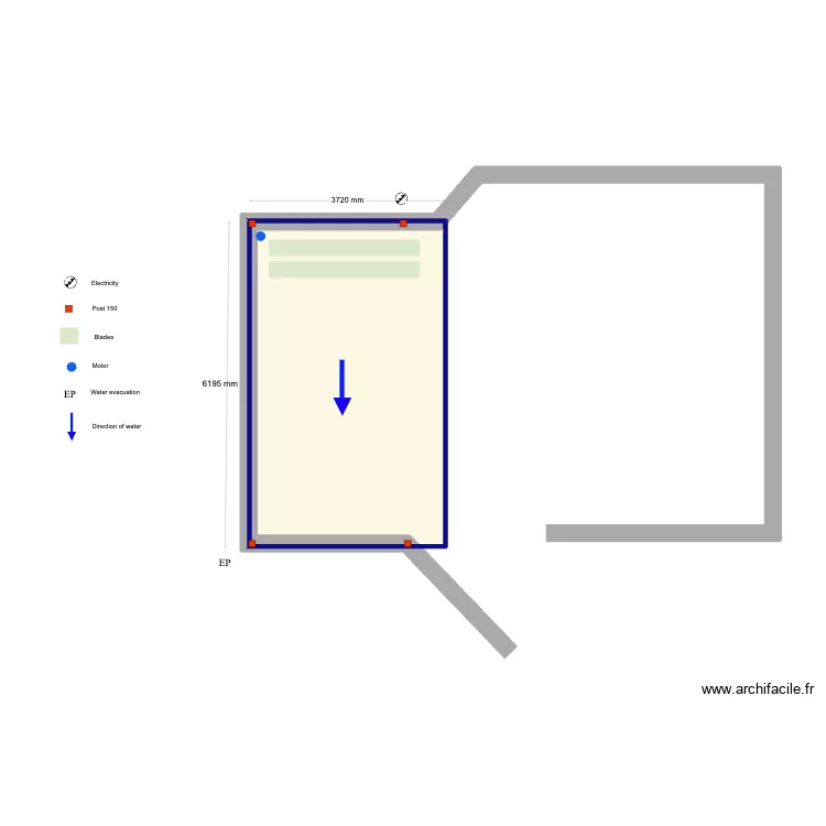 Cattermole. Floor plan with 1 Room and 22 m²
