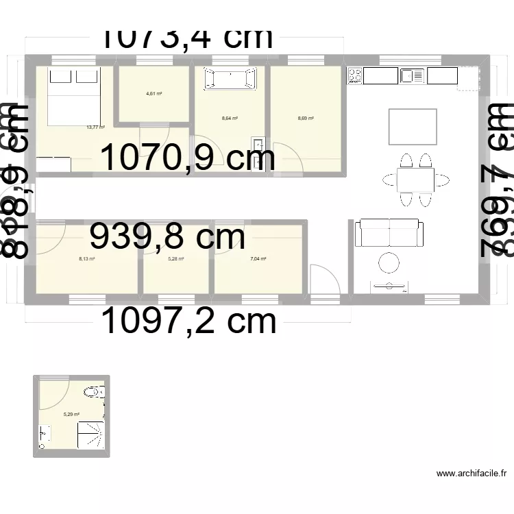 house no1. Floor plan with 