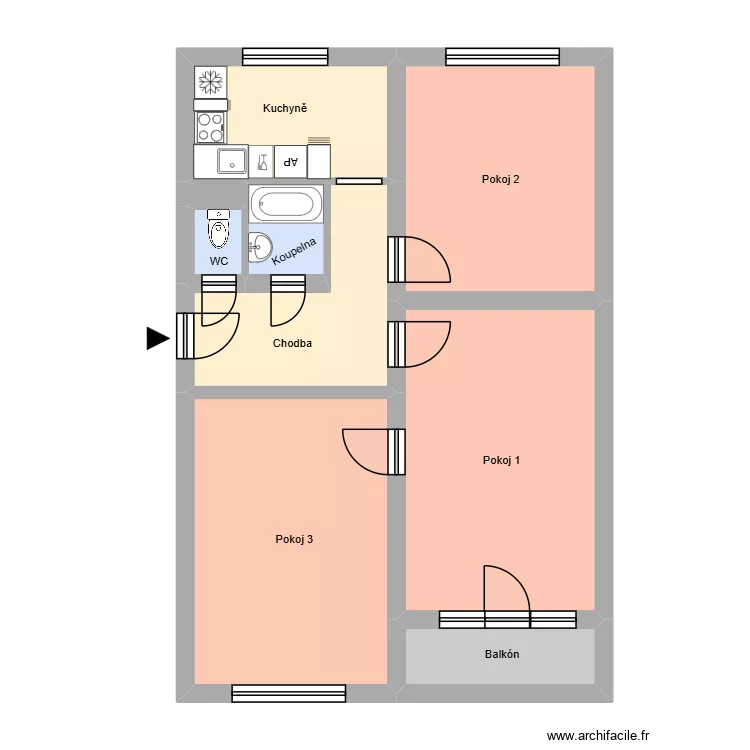 Resslova 512, byt 9. Floor plan with 13  and 192 m²