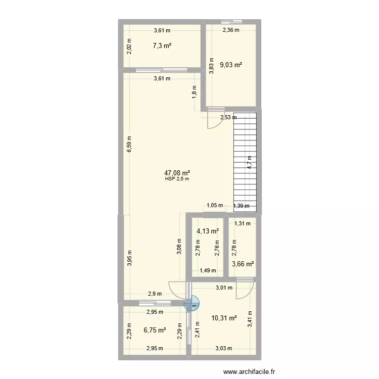 casa nueva. Floor plan with 7  and 88 m²