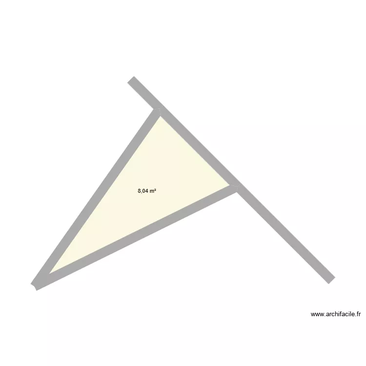 fff. Floor plan with 1 room and 8 m²