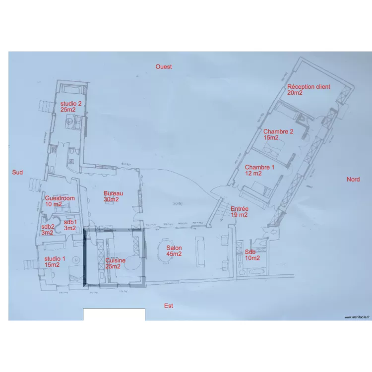 plan détaillé maison. Floor plan with plan détaillé maison. Floor plan with