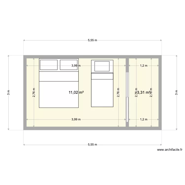 Quebrada. Floor plan with 
