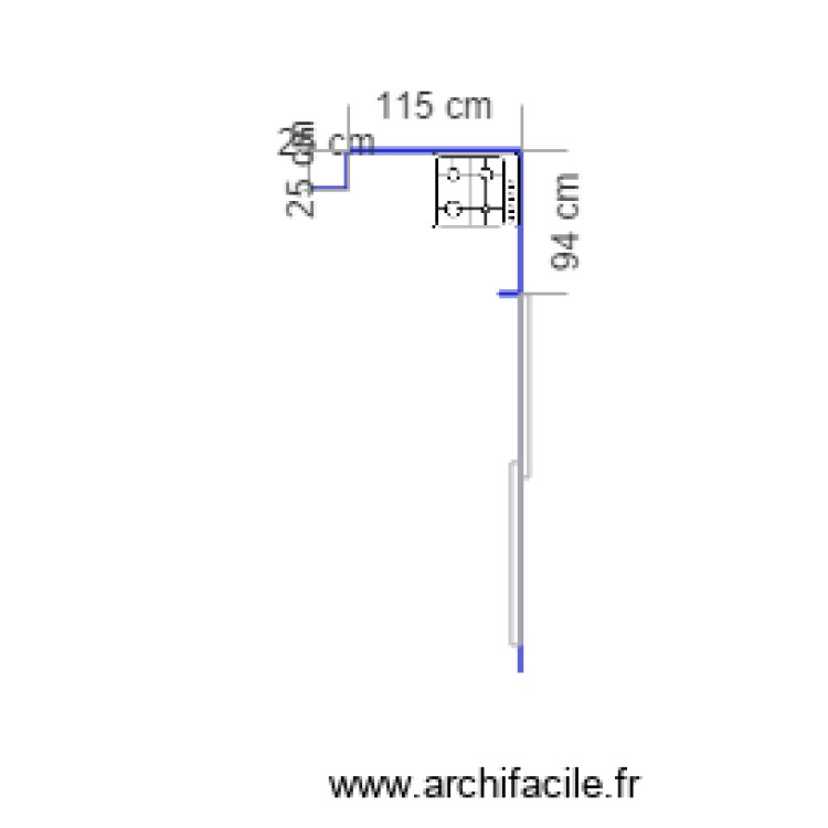 kitchenette. Floor plan with 0 room and 0 m2