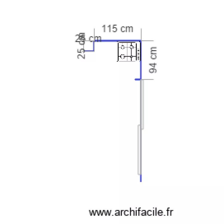 kitchenette. Floor plan with 