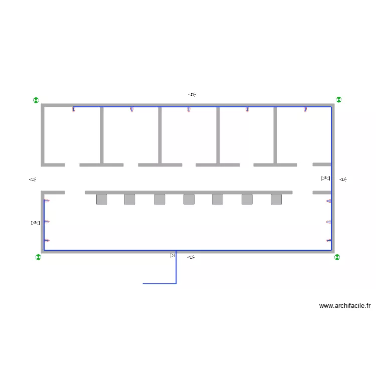 plano puerco. Floor plan with 