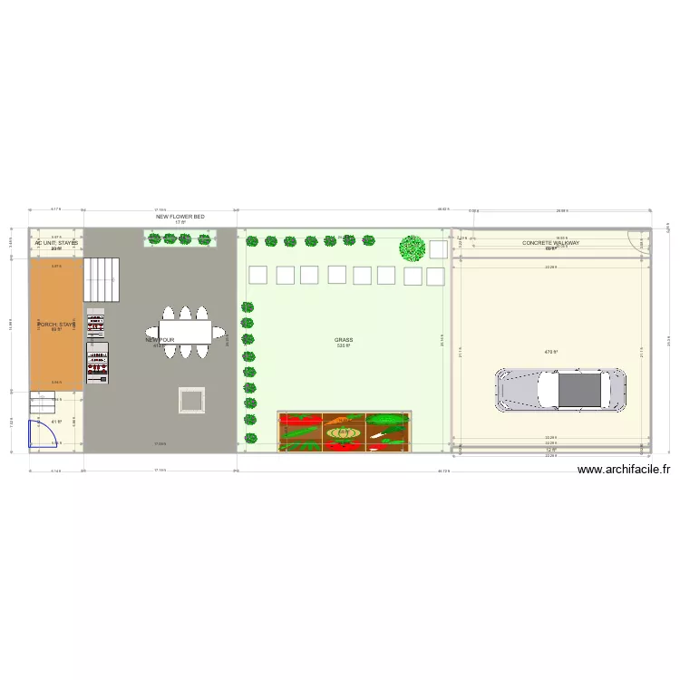 Backyard CARPORT IDEA 4. Floor plan with Backyard CARPORT IDEA 4. Floor plan with