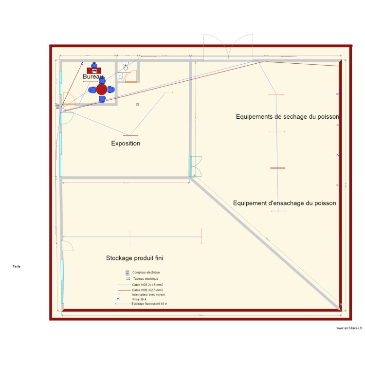 hangar plan electrique. Floor plan with 0 room and 0 m2