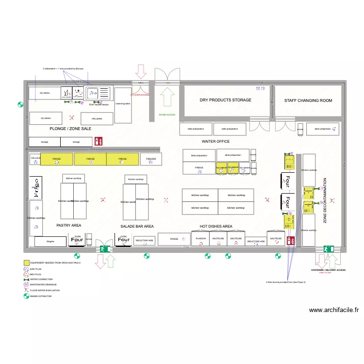 CUISINE WEC SAO PAULO TEAM CATERING V2. Floor plan with 