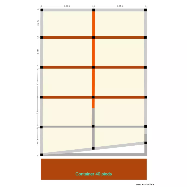 placement container231020. Floor plan with 