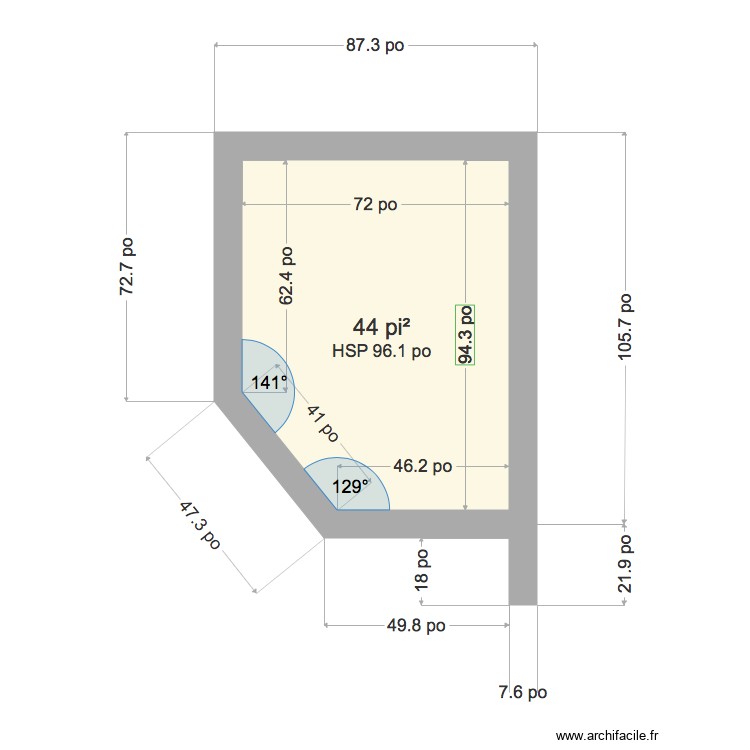 CabineAuteurCoupePlancher. Floor plan with 0 room and 0 m2