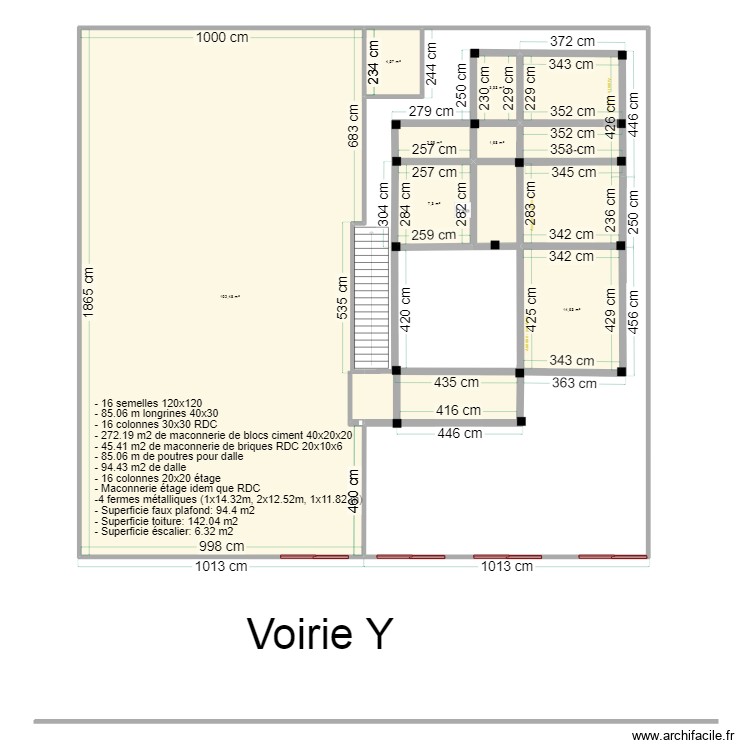 vue en plan Callixte Nyabugete IV disposition des longrines. Floor plan with 0 room and 0 m2