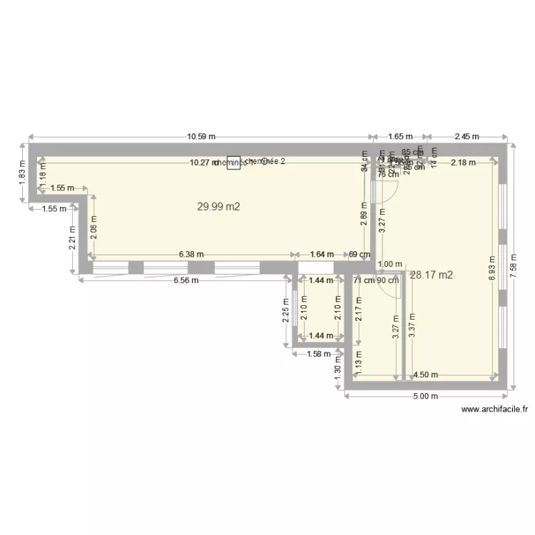 final Wohnung. Floor plan with 