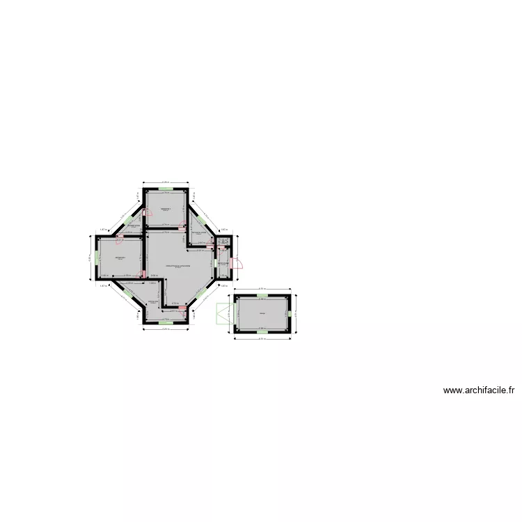 Octogone Miradom 2. Floor plan with 