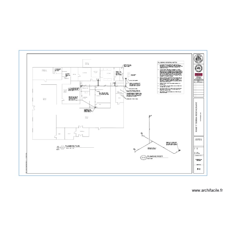 Mar y tierra plumbing. Floor plan with Mar y tierra plumbing. Floor plan with