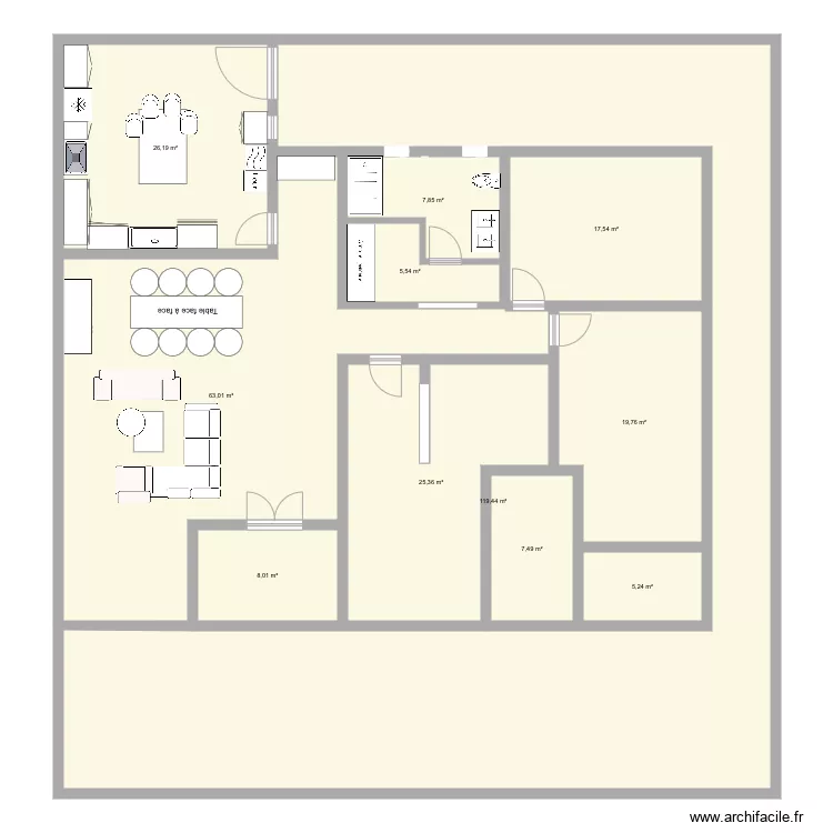 Apparemment . Floor plan with 