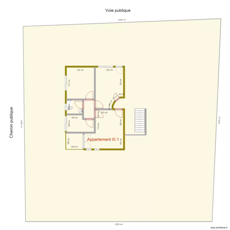 appartement III1. Floor plan with 