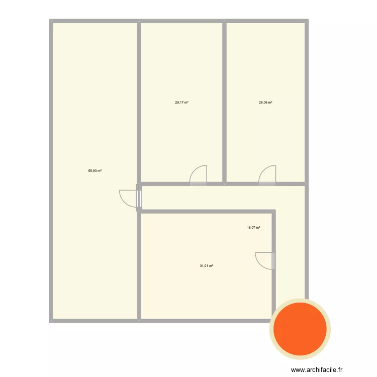 chambre Nativa 2. Floor plan with 5 Rooms and 160 m²