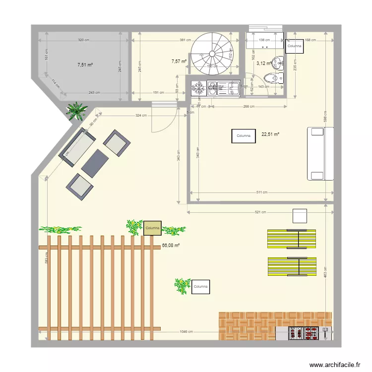 terreza2. Floor plan with 
