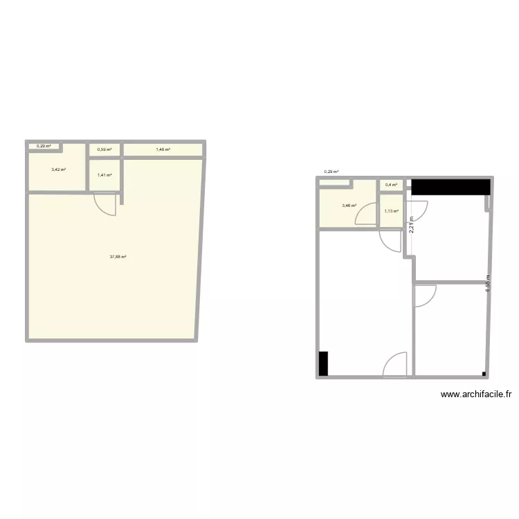 1111111111. Floor plan with 10 Rooms and 50 m²