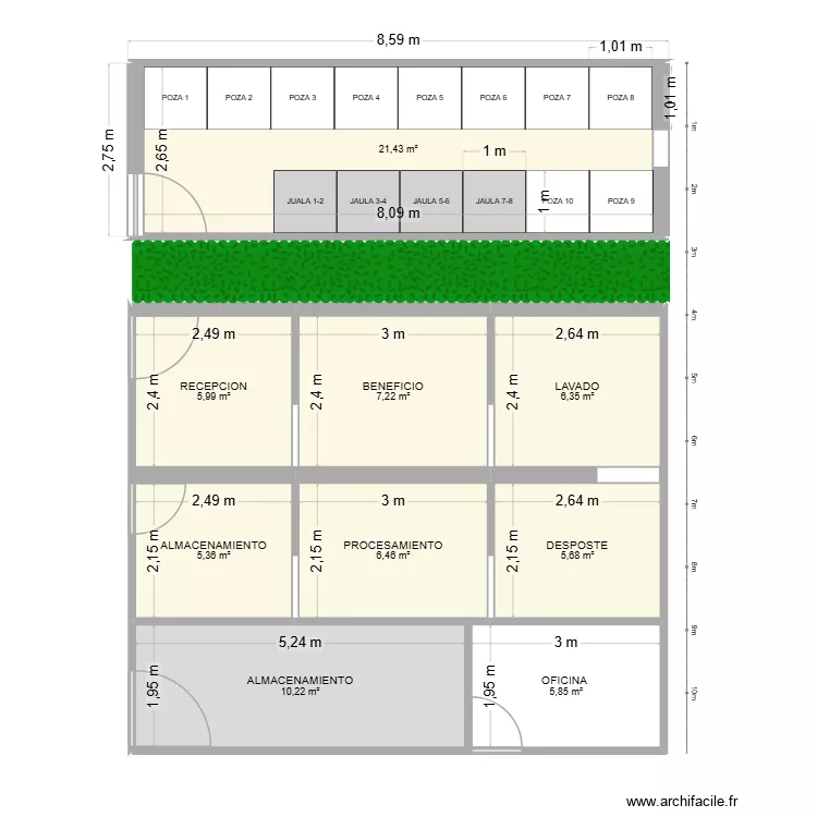 proyectos. Floor plan with 9 and 75 m² proyectos. Floor plan with 9 and 75 m²