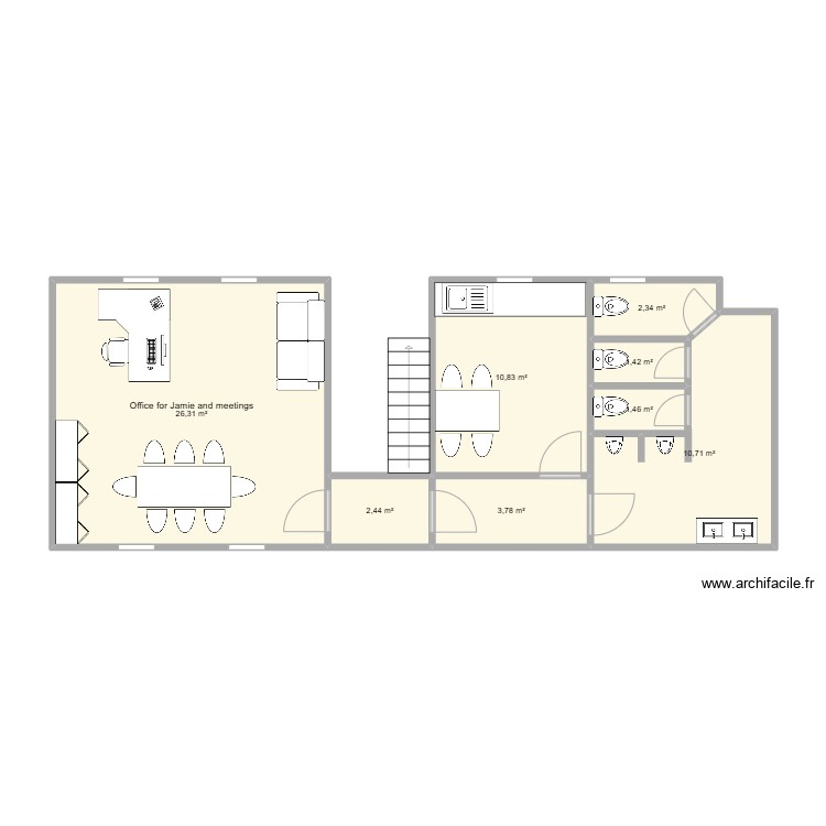 Wc / Office / Mess. Floor plan with 0 room and 0 m2